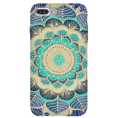 strongfit designers midnight bloom by micklyn le feuvre case for apple iphone 7 plus - blue/beige strongfit designers midnight bloom by micklyn le feuvre case for apple iphone 7 plus - blue/beige