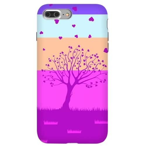 strongfit designers love in summer by rossy villarreal case for apple iphone 7 plus - purple/pink/blue