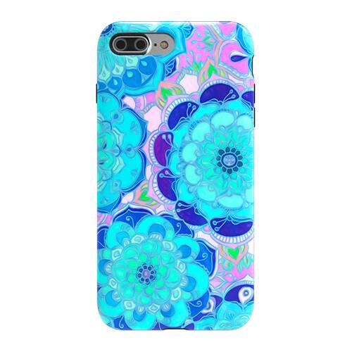 strongfit designers case for apple iphone 7 plus and 8 plus - cyan and purple stained glass floral mandalas strongfit designers case for apple iphone 7 plus and 8 plus - cyan and purple stained glass floral mandalas