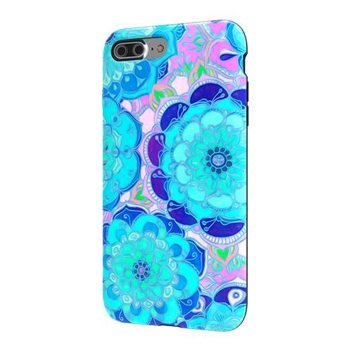 strongfit designers case for apple iphone 7 plus and 8 plus - cyan and purple stained glass floral mandalas strongfit designers case for apple iphone 7 plus and 8 plus - cyan and purple stained glass floral mandalas