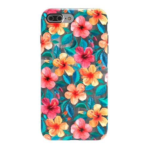 strongfit designers case for apple iphone 7 plus and 8 plus - colorful little tropical hibiscus blooms strongfit designers case for apple iphone 7 plus and 8 plus - colorful little tropical hibiscus blooms