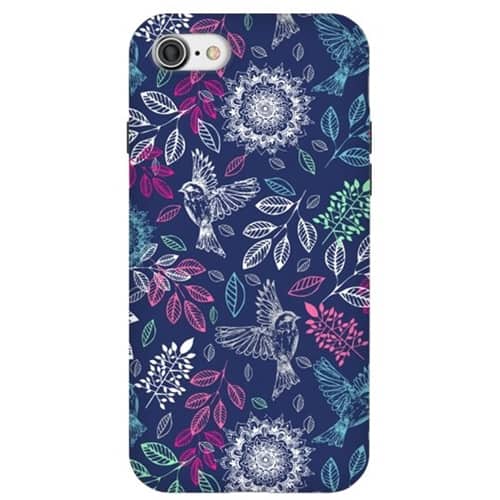 strongfit designers fly away by rose halsey case for apple iphone 7 - white/pink/blue strongfit designers fly away by rose halsey case for apple iphone 7 - white/pink/blue