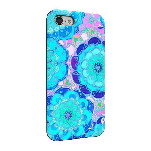 strongfit designers case for apple iphone 7 and 8 - cyan and purple stained glass floral mandalas strongfit designers case for apple iphone 7 and 8 - cyan and purple stained glass floral mandalas