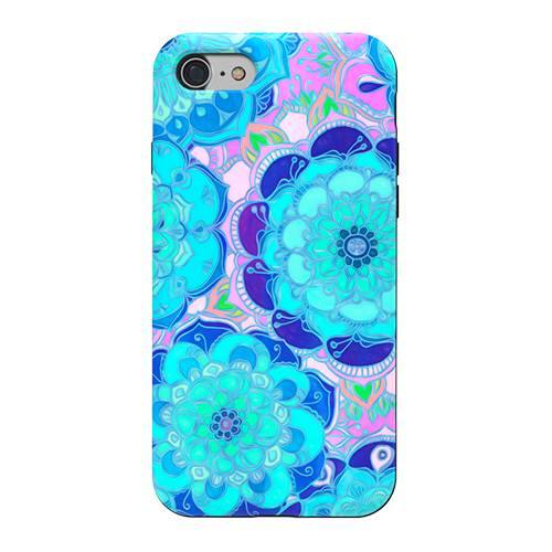 strongfit designers case for apple iphone 7 and 8 - cyan and purple stained glass floral mandalas strongfit designers case for apple iphone 7 and 8 - cyan and purple stained glass floral mandalas