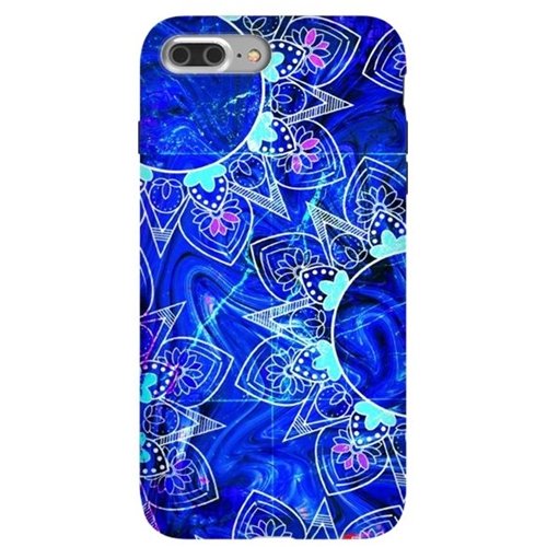 strongfit designers marble and mandalas by rossy villarreal case for apple iphone 7 plus - blue