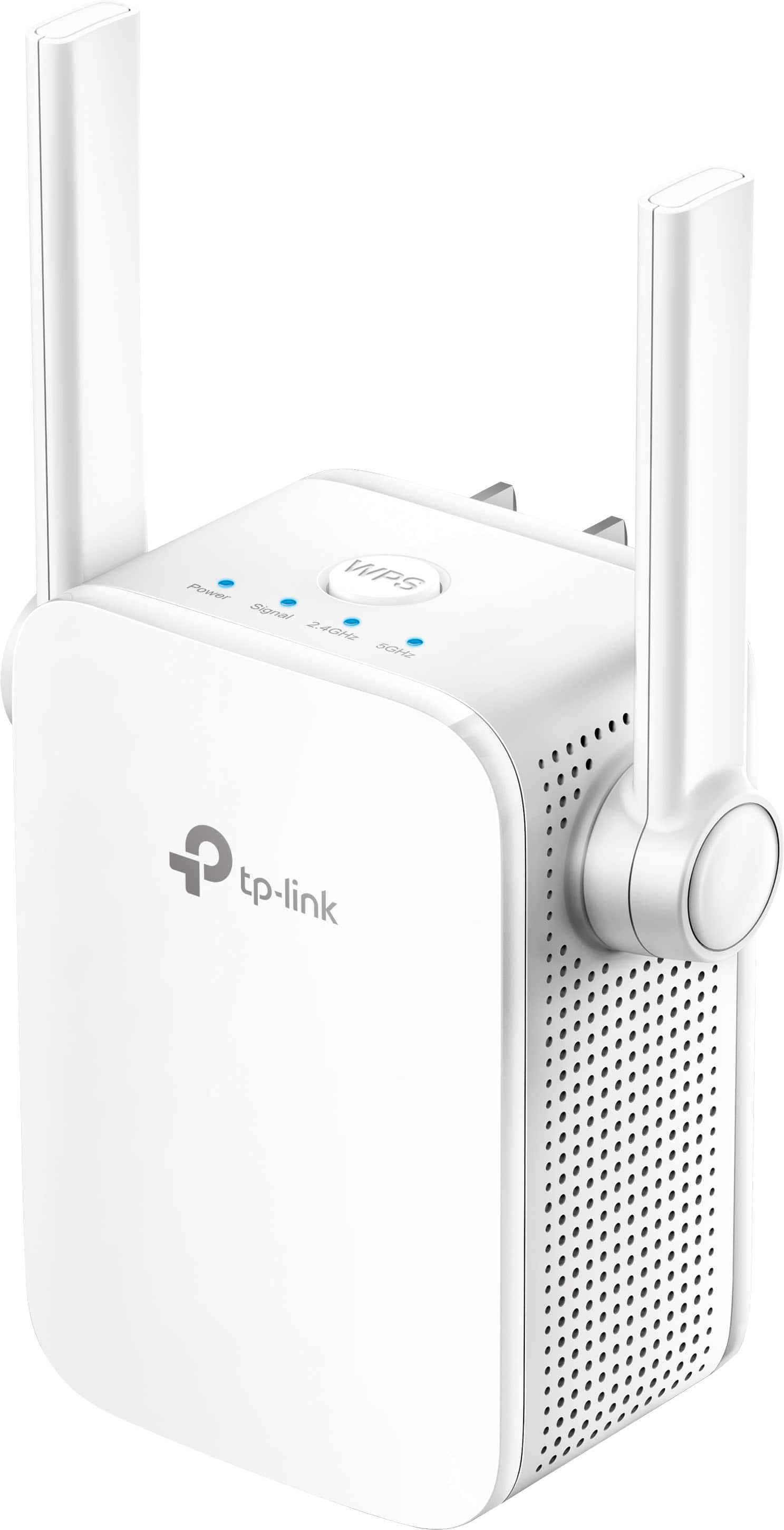 The text on the image reads "Power WPS Sianal J 40H2 SOHE P tp-link." This is a description of a device that is white in color and has a power button, WPS button, and a speaker. The device is made by TP-Link, a company known for producing networking equipment and other electronics.