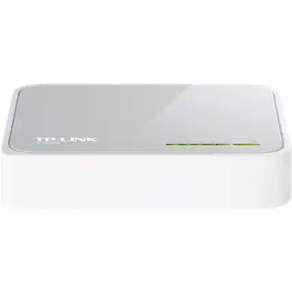 Front. TP-Link - 5-Port 10/100 Switch - White.