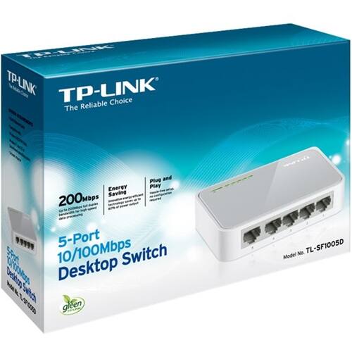 Alt View 14. TP-Link - 5-Port 10/100 Switch - White.