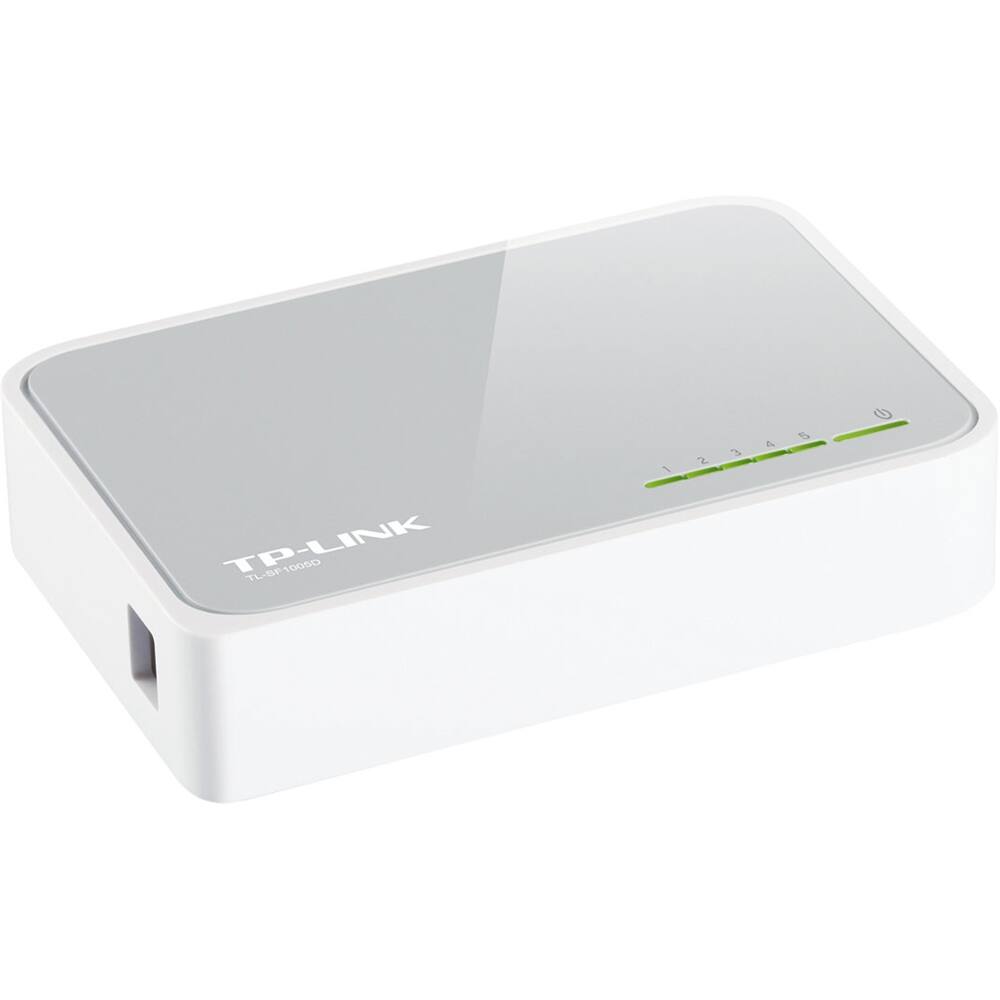 Left. TP-Link - 5-Port 10/100 Switch - White.