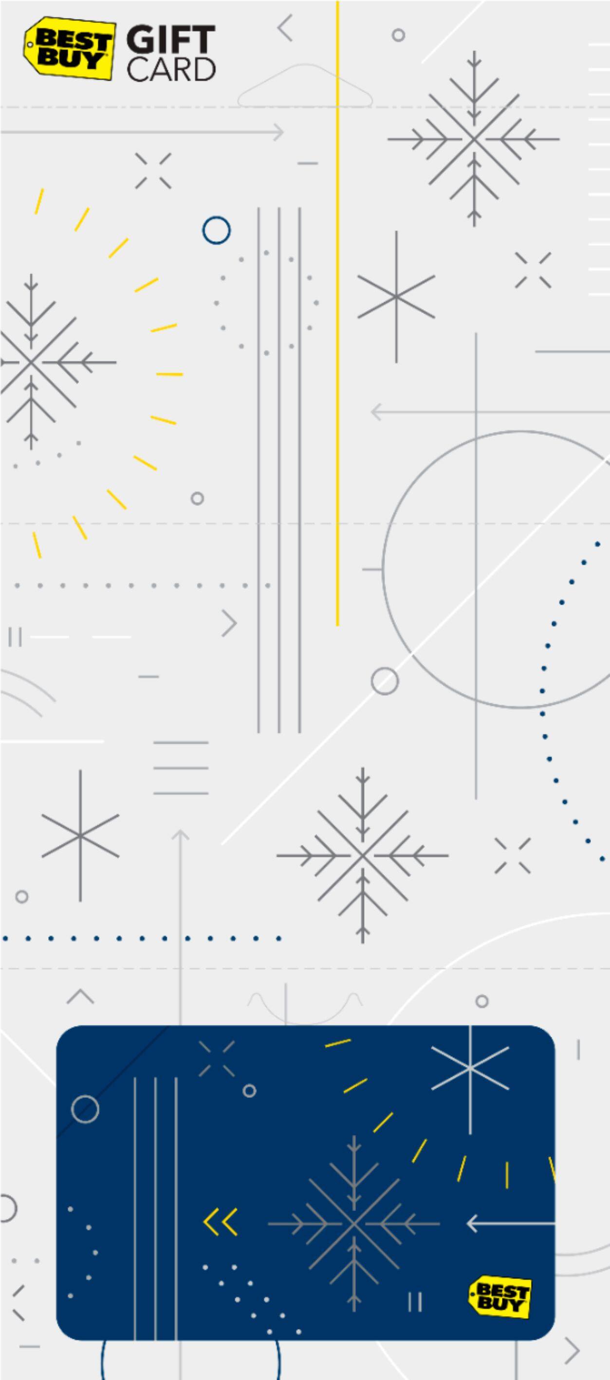 Front. Best Buy® - $500 Winter Snowflake Gift Card.
