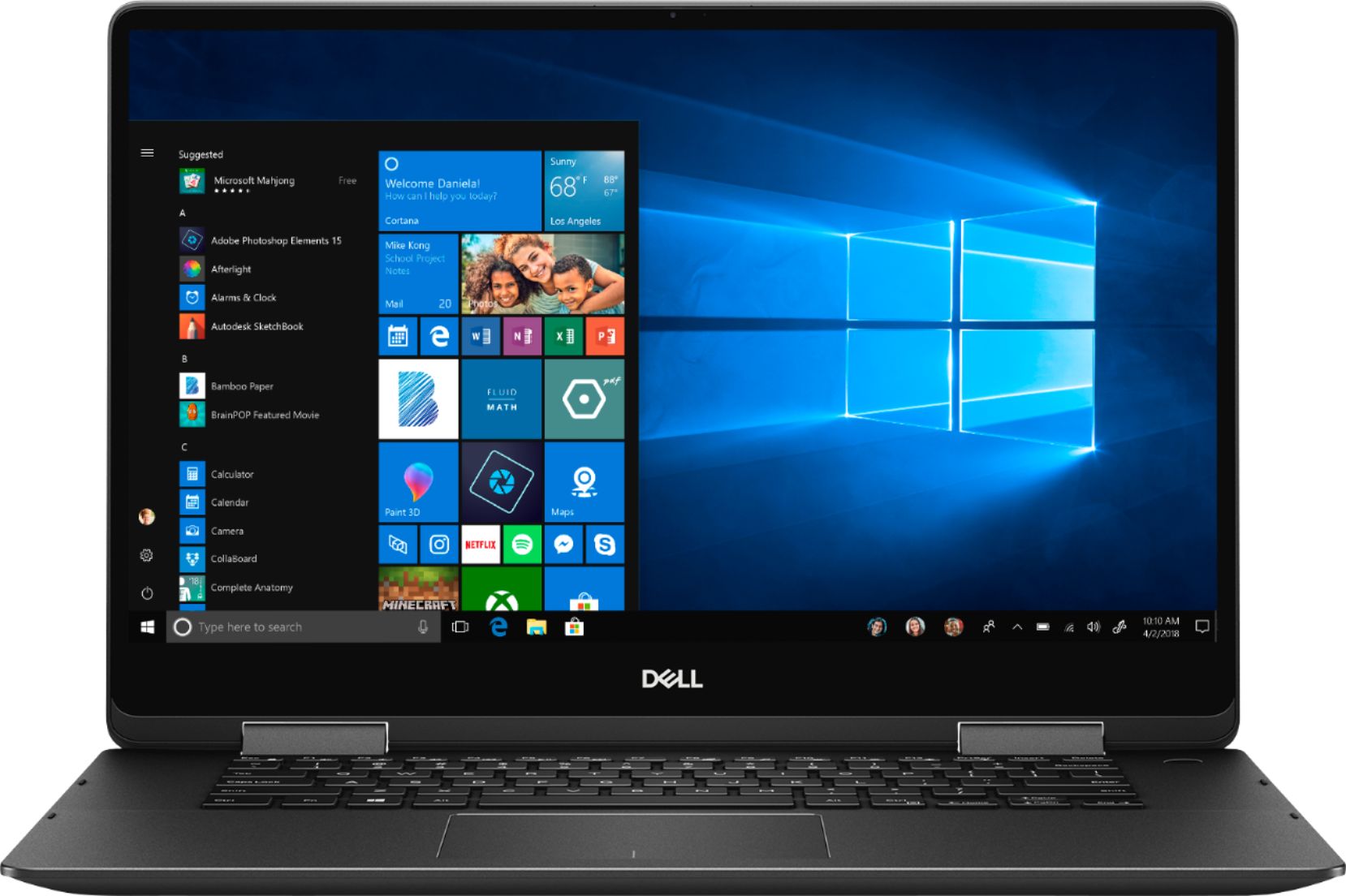 Dell - Inspiron 2-in-1 15.6" 4K Ultra HD Touch-Screen Laptop - Intel Core i7 - 16GB Memory - 512GB Solid State Drive - Black