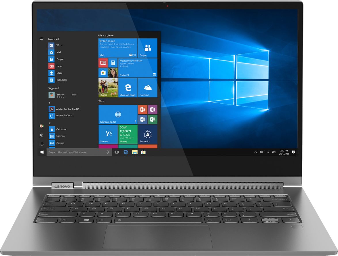 Lenovo - Yoga C930 2-in-1 13.9" Touch-Screen Laptop - Intel Core i7 - 12GB Memory - 256GB Solid State Drive - Iron Gray