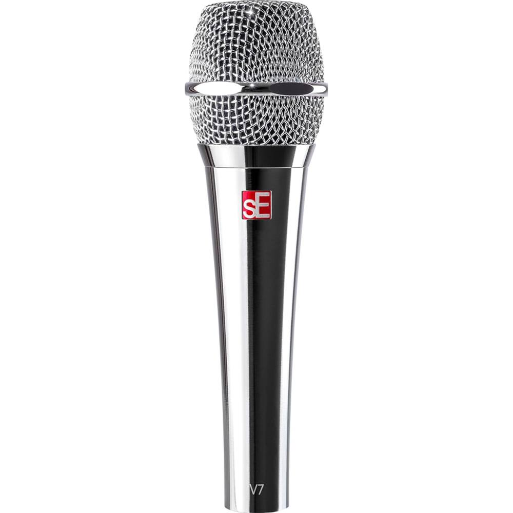 Front. sE Electronics - V7 Dynamic Supercardioid Handheld Vocal Microphone V7-CHROME-U.