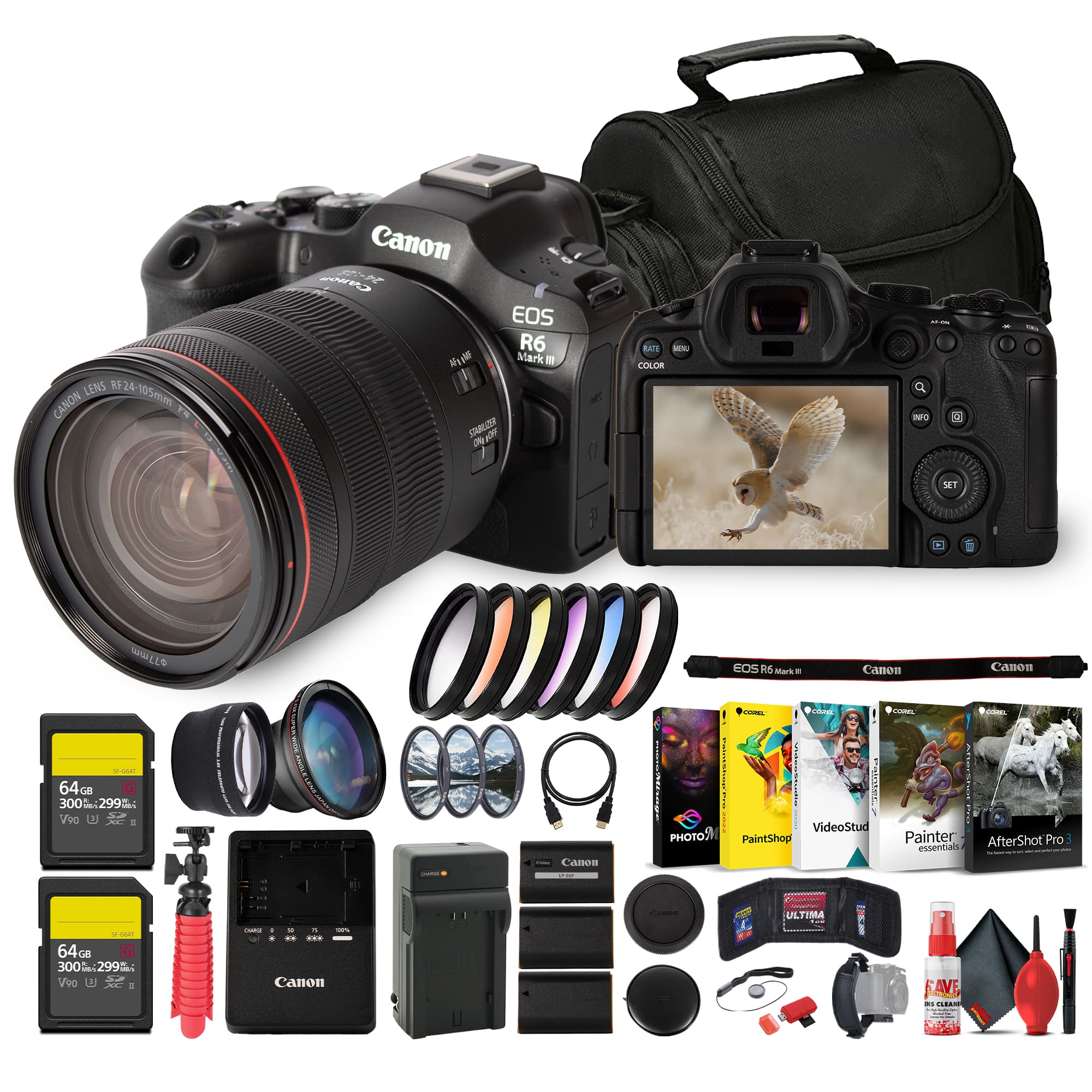 Canon EOS R6 Mark III Mirrorless Camera with 24 105mm f4 RF Lens