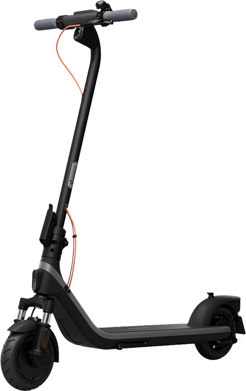 Front. Segway - Segway Ninebot E2 Plus II Electric Scooter, 15 mph Max Speed w/ 16 miles Max Range - Black.
