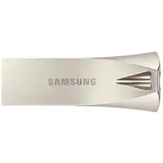 Front. Samsung - BAR Plus 64GB USB 3.1 Flash Drive - Champagne Silver.