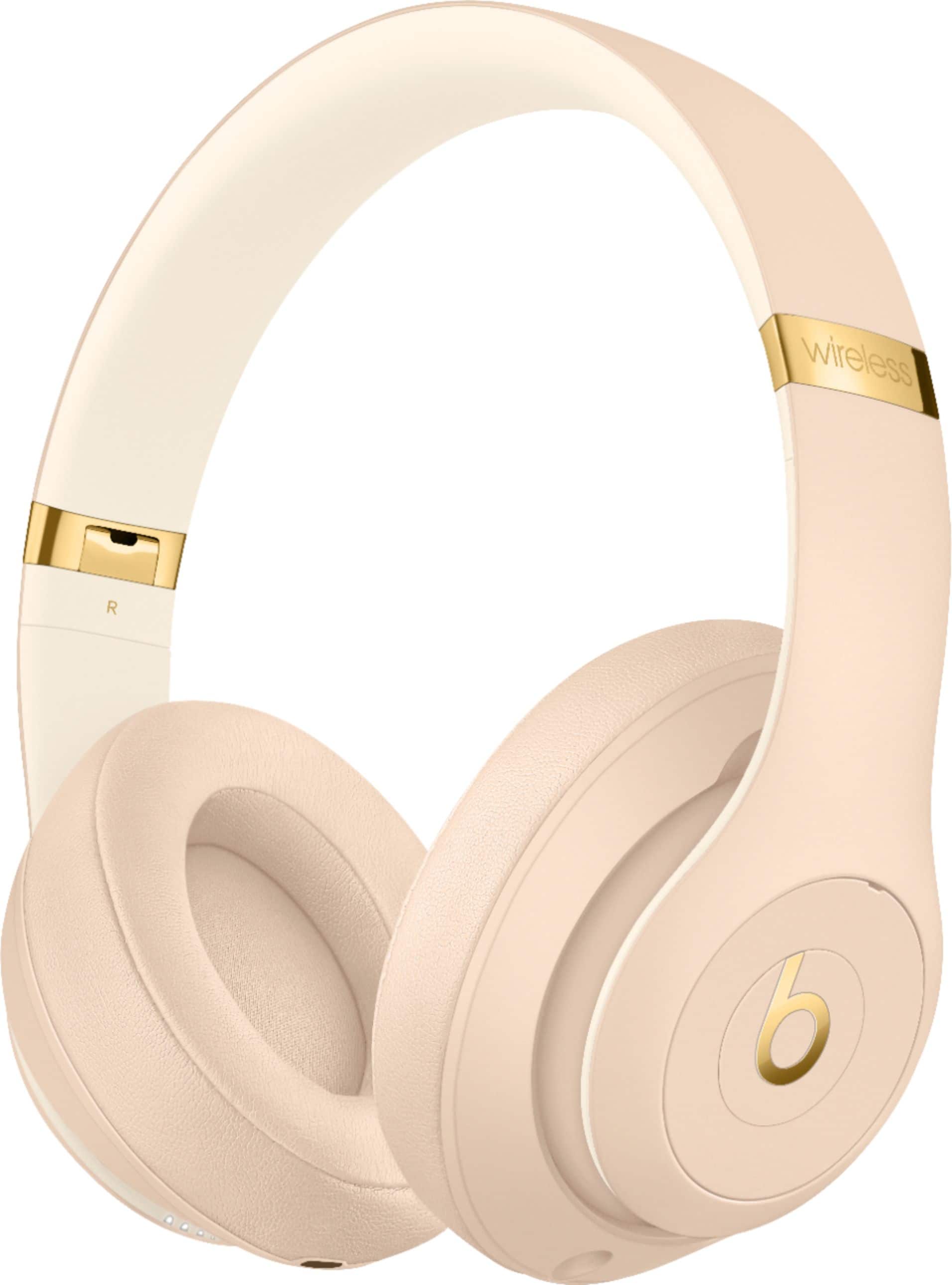 Left. Beats - Beats Studio³ Wireless Noise Cancelling Headphones - Beats Skyline Collection - Desert Sand.
