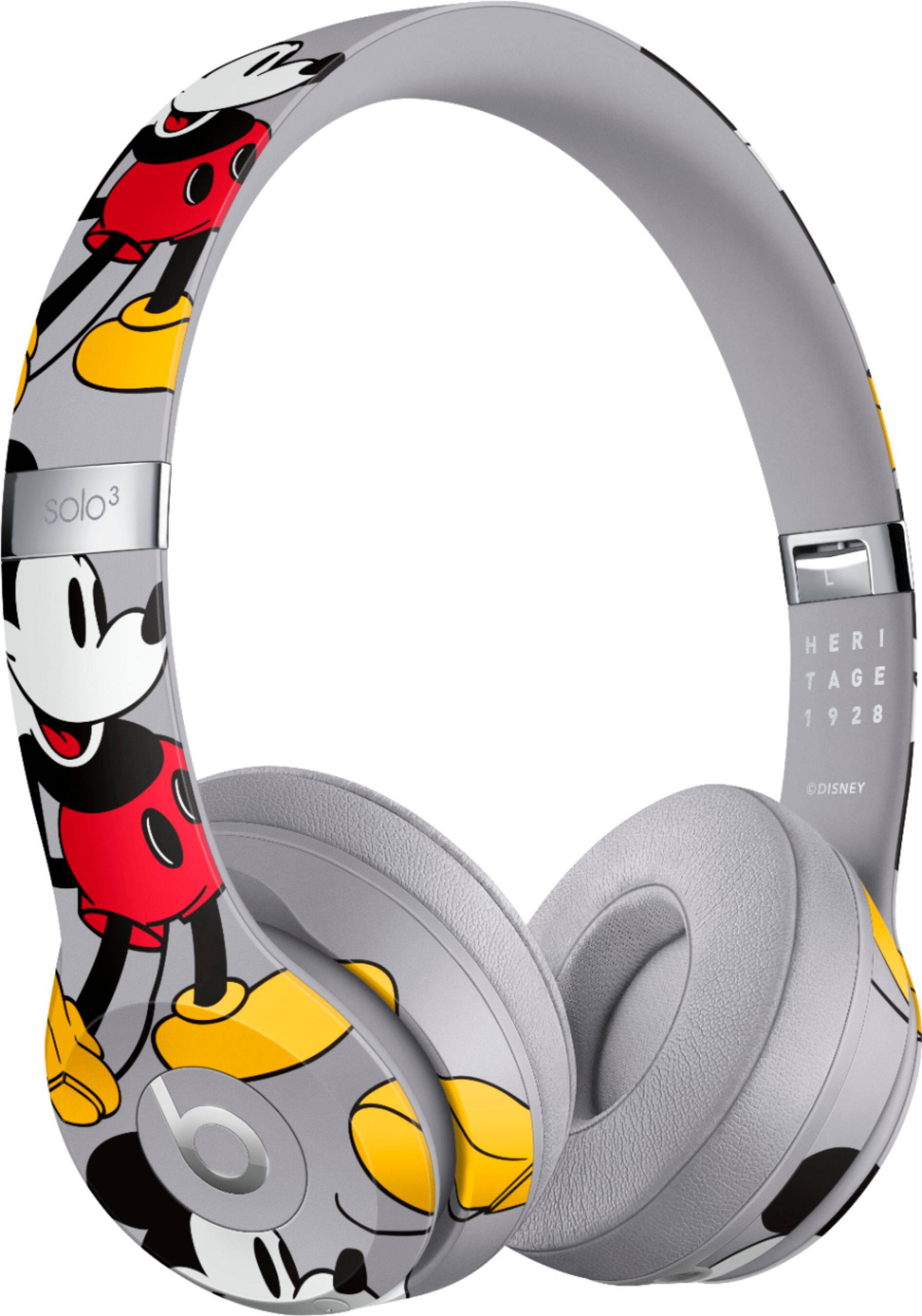 Alt View 15. Beats - Beats Solo3 Wireless Headphones - Mickey's 90th Anniversary Edition - Gray.