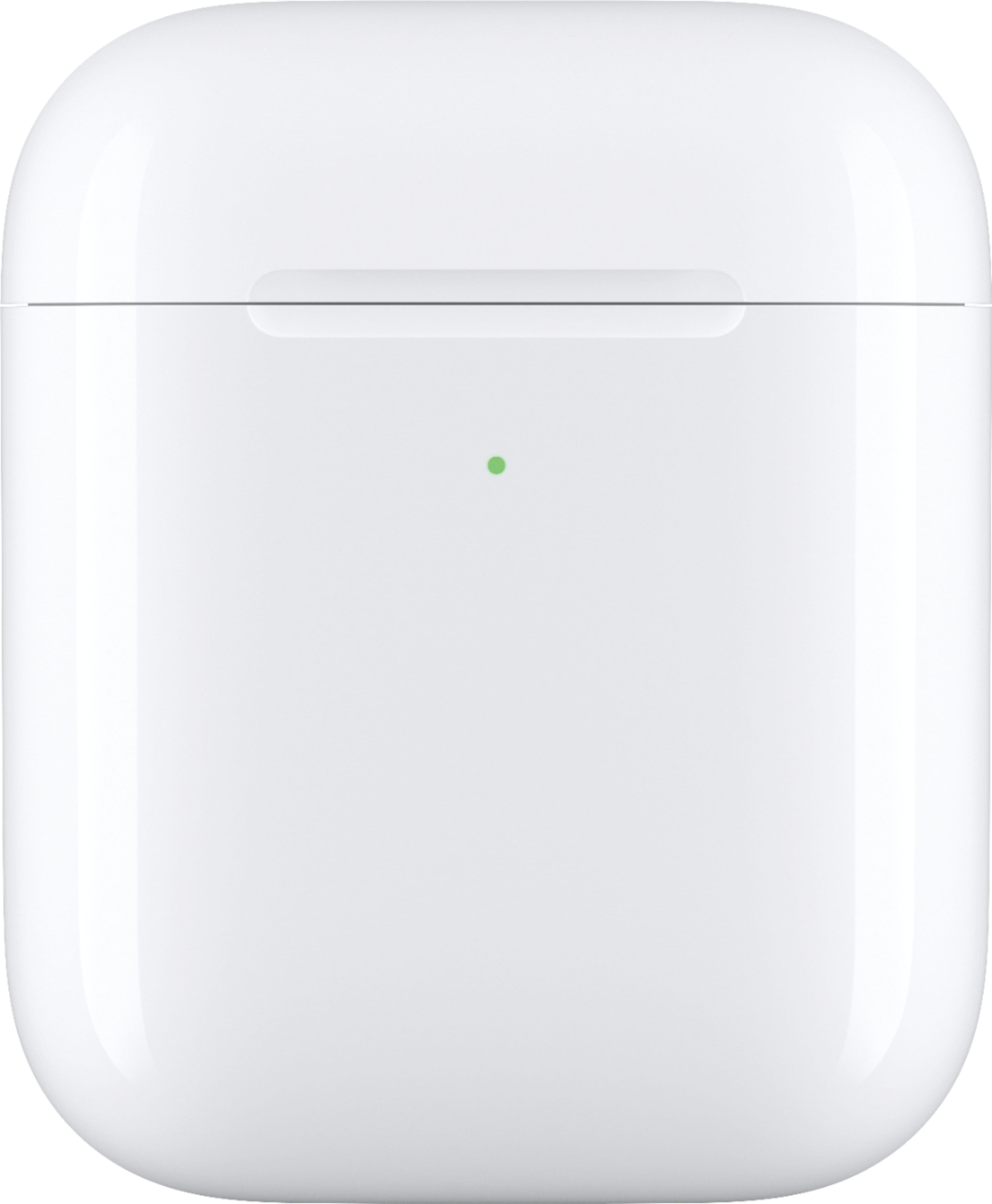 Front. Apple - AirPods Wireless Charging Case - White.