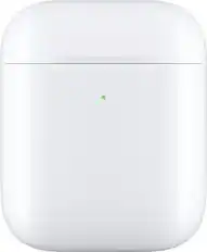 Front. Apple - AirPods Wireless Charging Case - White.