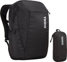Thule - Accent Backpack 23L Bundle for 15.6" Laptop w/ Subterra PowerShuttle, 10" Tablet Sleeve, SafeZone, & Water Bottle Holder - Black - Front_Zoom