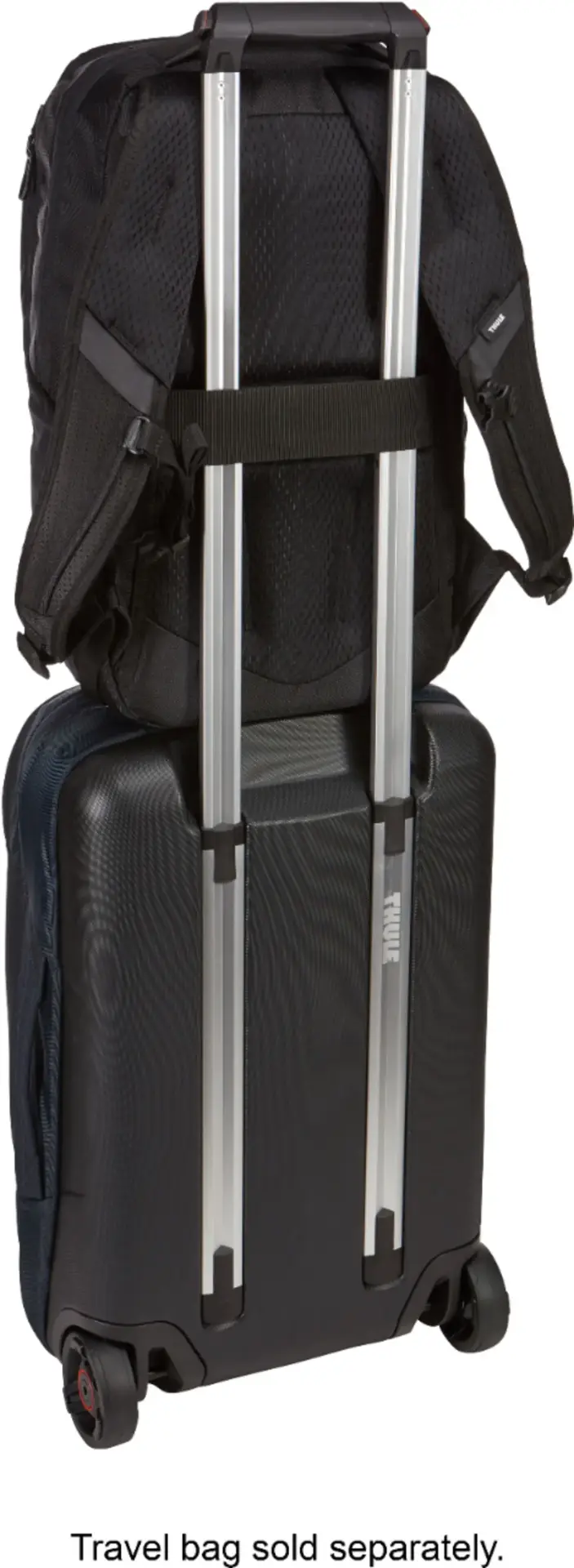 Alt View 16. Thule - Accent Backpack 23L Bundle for 15.6" Laptop w/ Subterra PowerShuttle, 10" Tablet Sleeve, SafeZone, & Water Bottle Holder - Black.