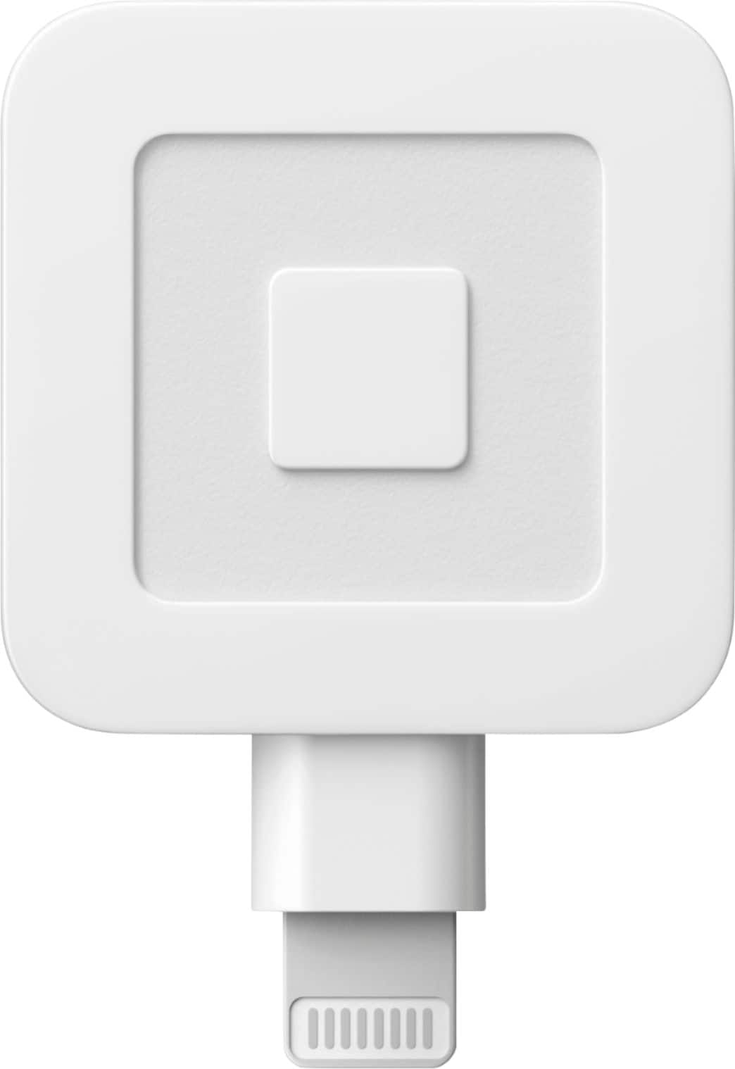 Angle. Square - Reader for Magstripe (with lightning connector) - Glossy White.