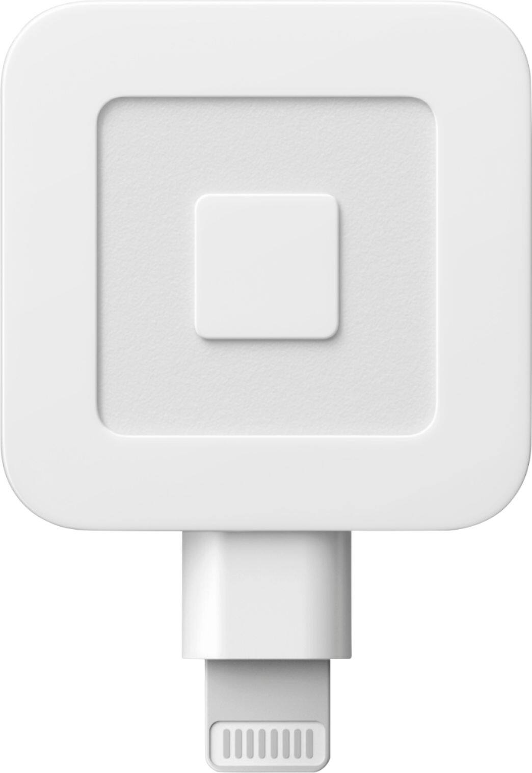 Angle. Square - Reader for Magstripe (with lightning connector) - Glossy White.