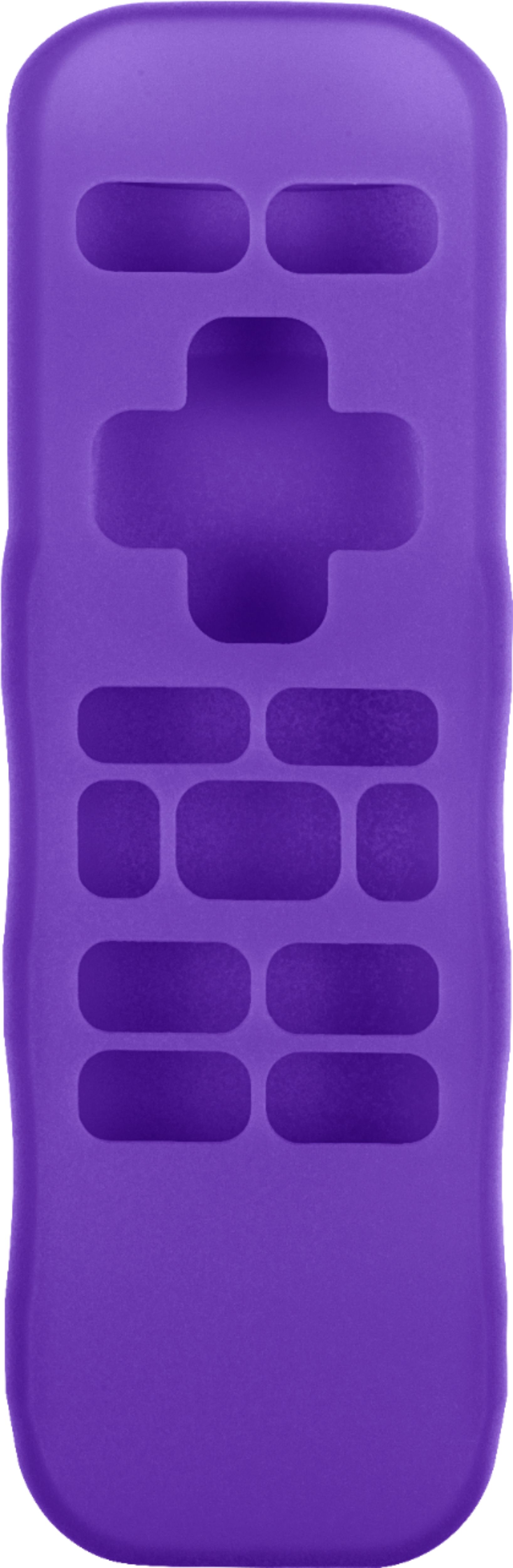 Left View: Insignia™ - Remote Cover for Roku Express and Premiere - Purple
