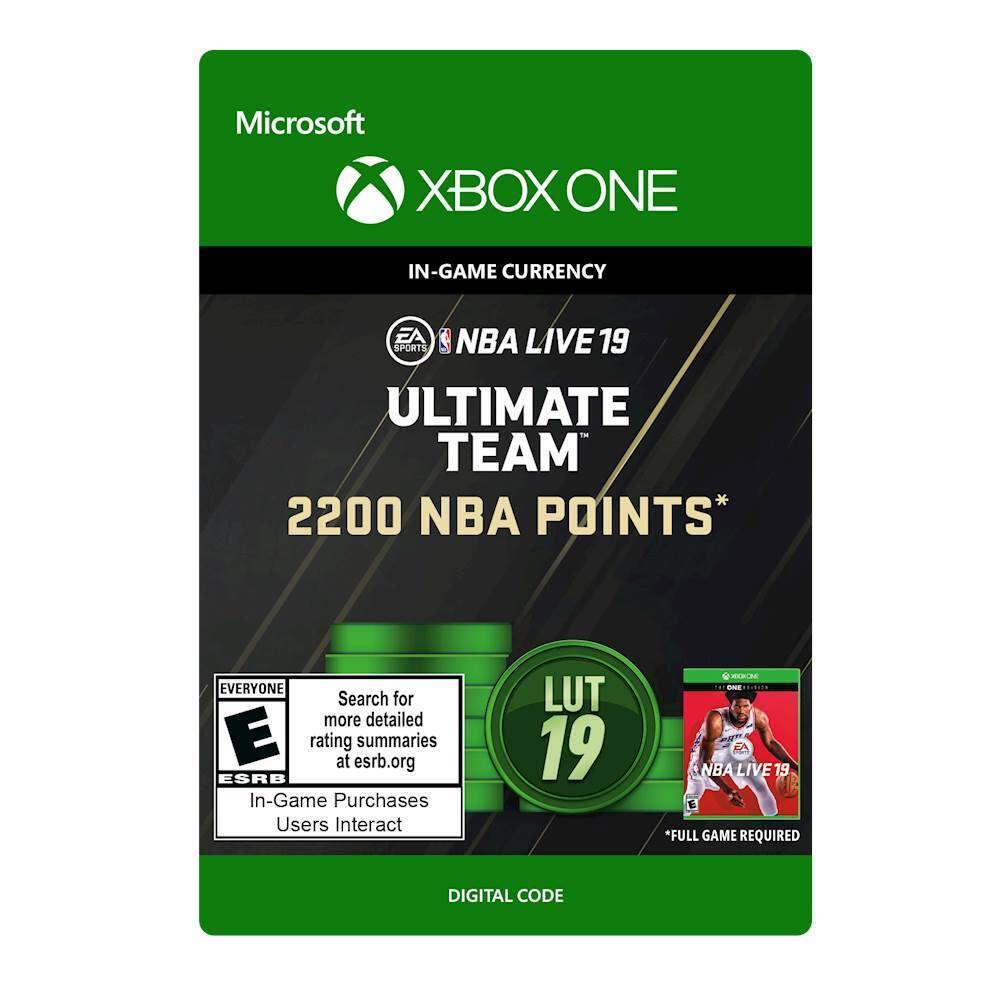 Front. Electronic Arts - NBA LIVE 19 Ultimate Team 2,200 NBA Points.