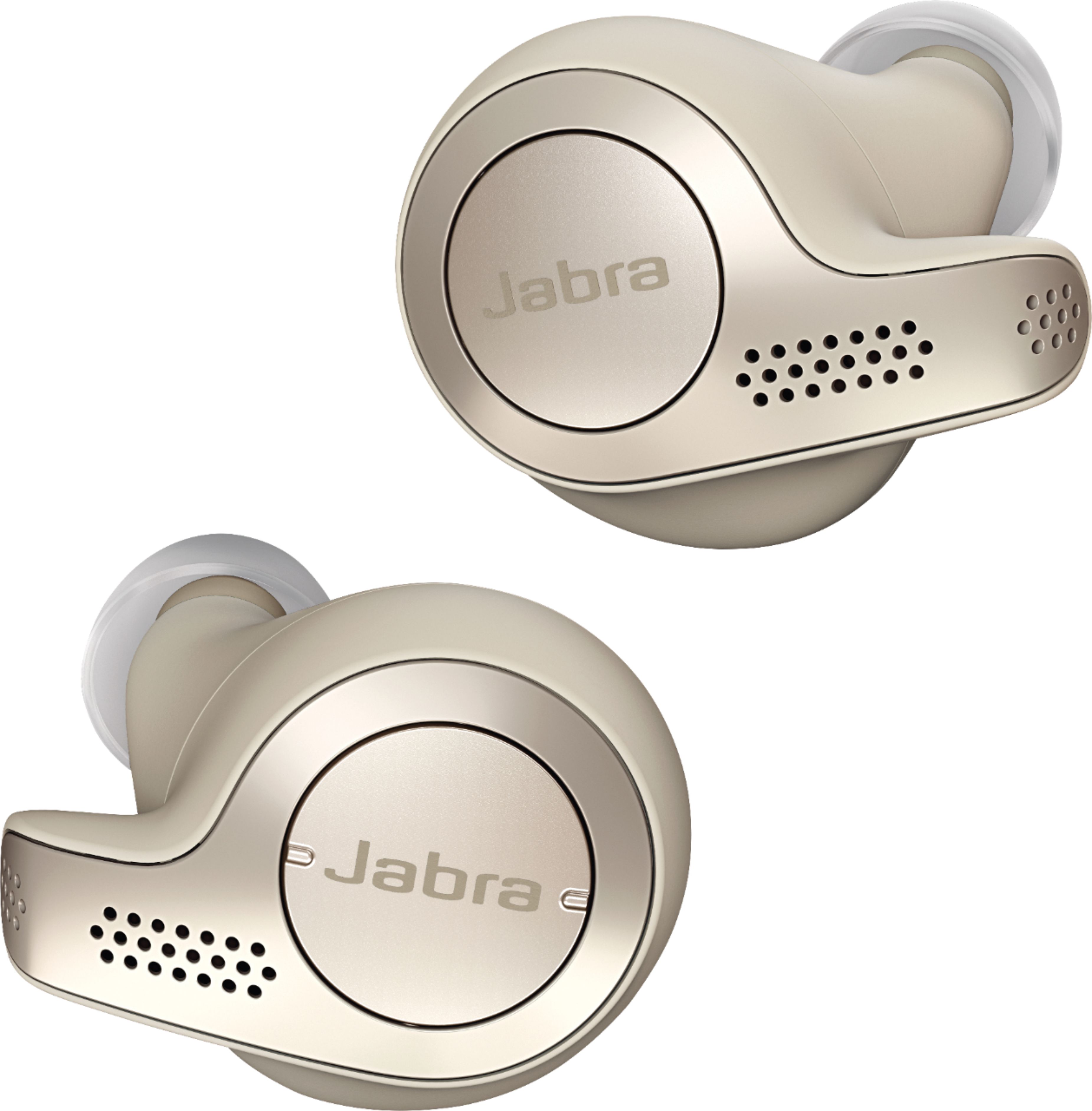 Angle View: Jabra - Elite 65t True Wireless Earbud Headphones - Beige/Gold