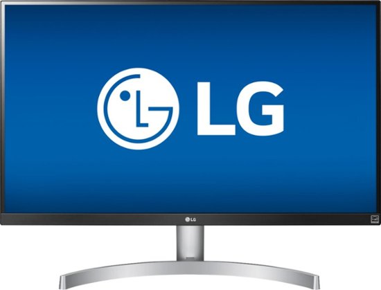 Front Zoom. LG - Geek Squad Certified Refurbished 27UK600-W 27" IPS LED 4K UHD FreeSync Monitor with HDR - Gray/White.