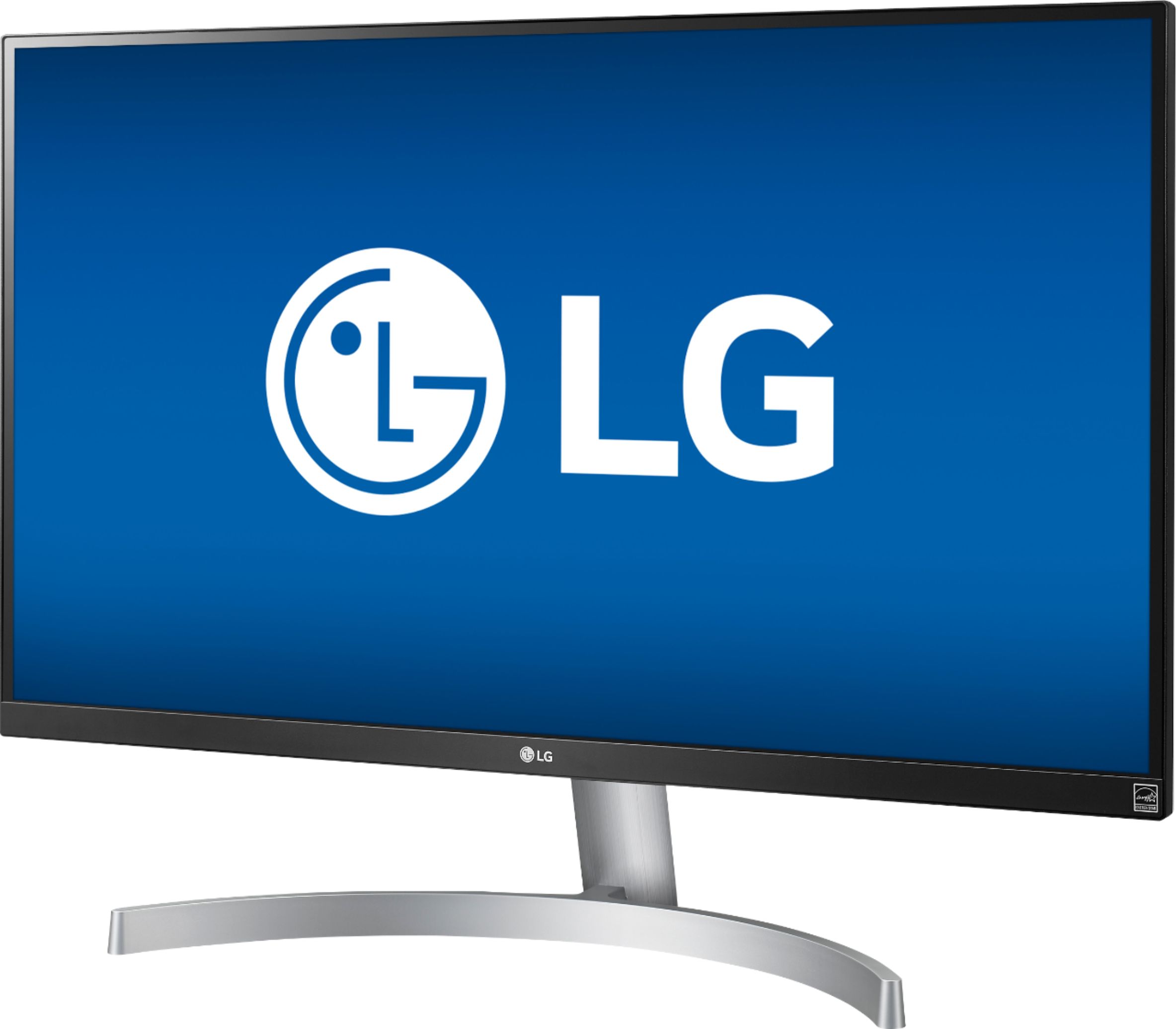 Left View: LG - Geek Squad Certified Refurbished 27UK600-W 27" IPS LED 4K UHD FreeSync Monitor with HDR - Gray/White