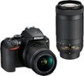 Front Zoom. Nikon - D3500 DSLR Video Two Lens Kit with AF-P DX NIKKOR 18-55mm f/3.5-5.6G VR & AF-P DX NIKKOR 70-300mm f/4.5-6.3G ED - Black.