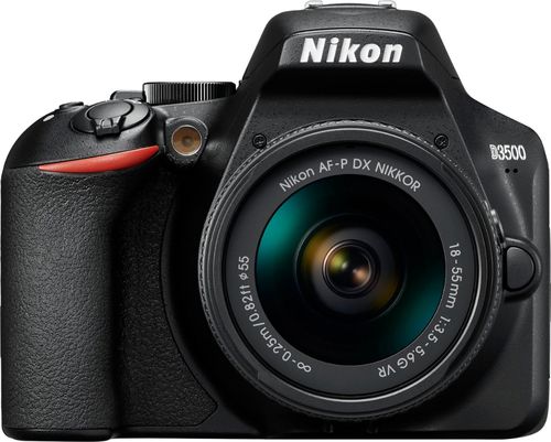 Finest Nikon D3500 DSLR Video Camera with AF-P DX NIKKOR 18-55mm f/3.5-5.6G VR Lens Black