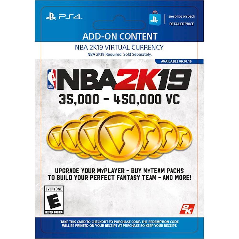 Best Buy Nba 2k19 450 000 Vc Playstation 4 Digital Ps4 Nba 2k19 450k Vc Pack