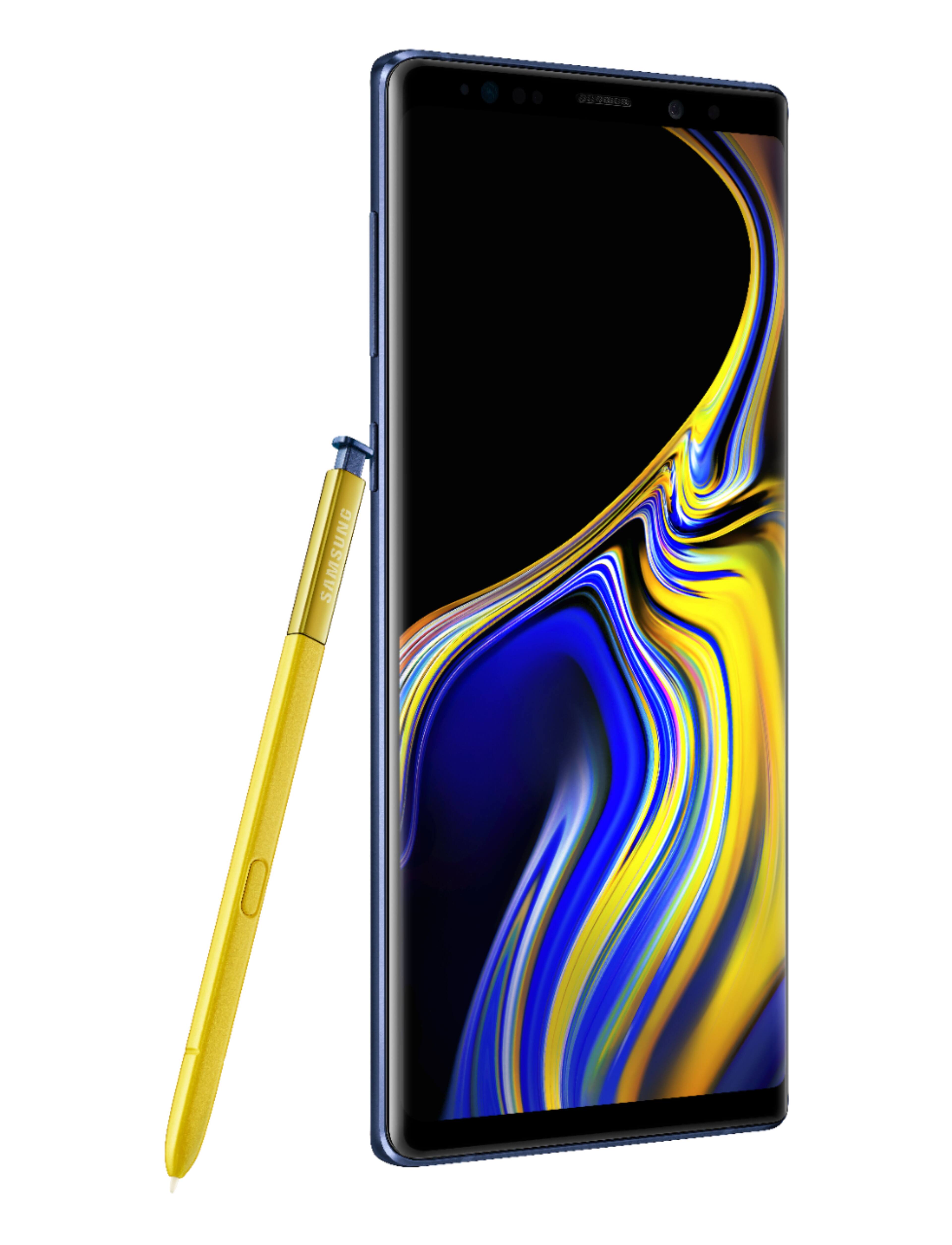 Angle. Samsung - Geek Squad Certified Refurbished Galaxy Note9 128GB - Ocean Blue.