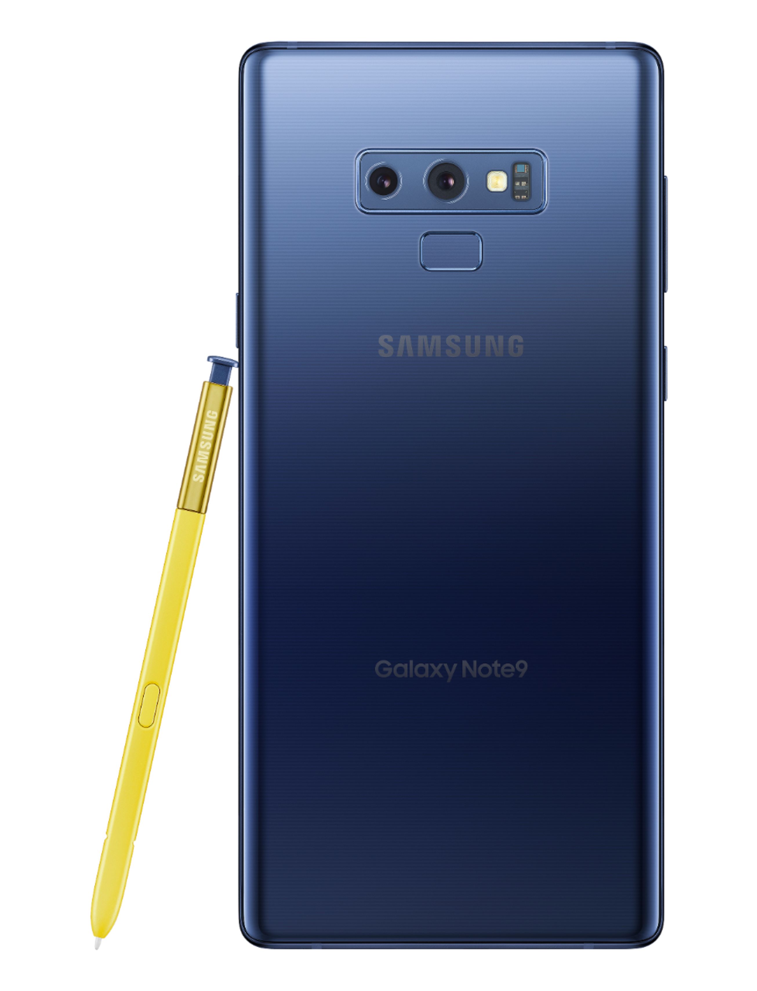 Back View: Samsung - Geek Squad Certified Refurbished Galaxy Note9 128GB - Ocean Blue (Sprint)