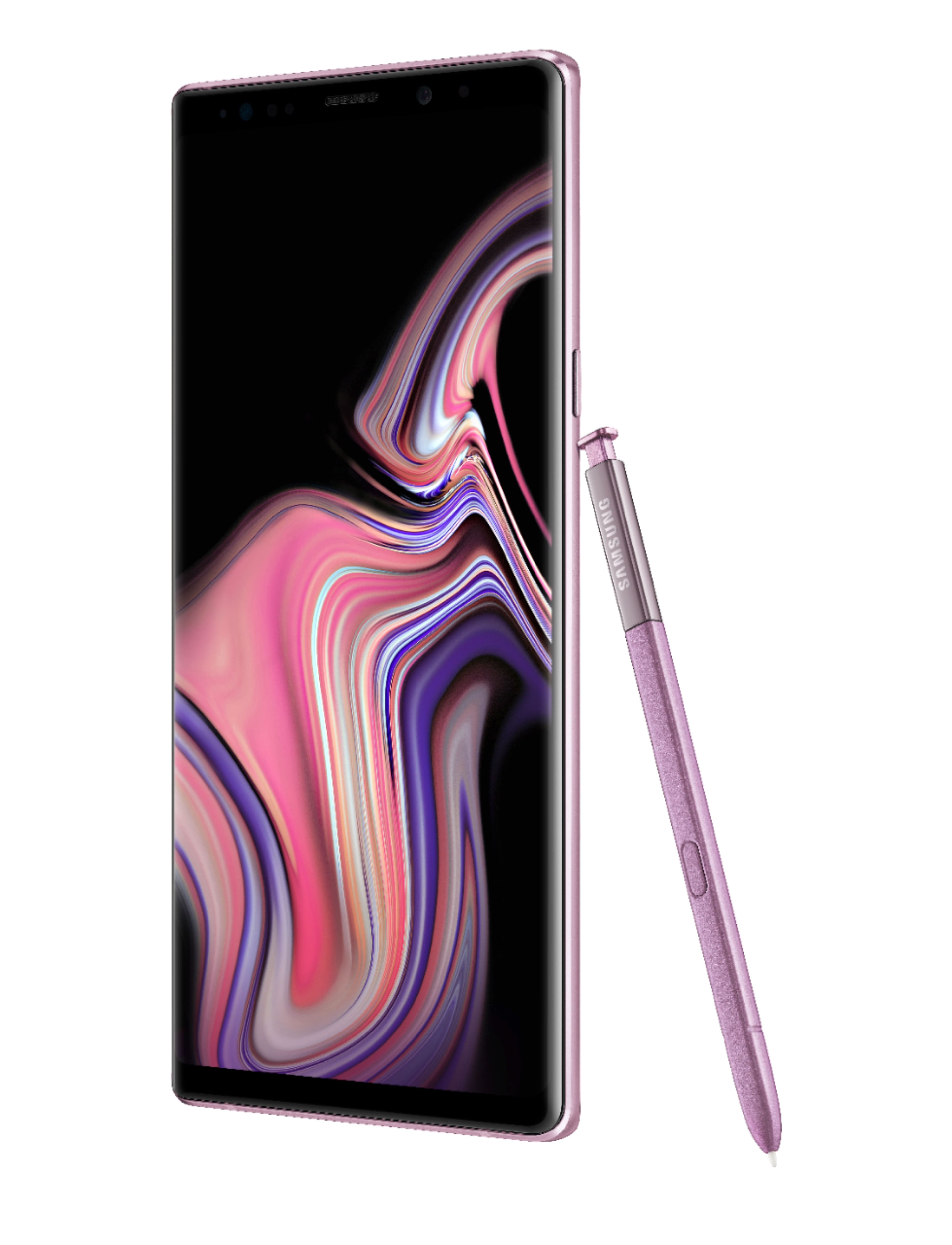 Left View: Samsung - Geek Squad Certified Refurbished Galaxy Note9 512GB - Lavender Purple (Verizon)