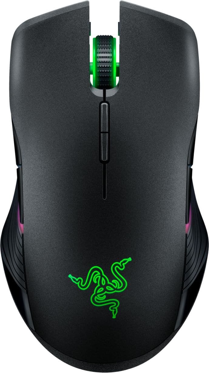 Front. Razer - Lancehead Wireless Optical Gaming Mouse with Chroma Lighting - Black.