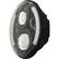 Left. Heise - 7" Round 6-LED with Halo Motorcycle Headlight - Black.