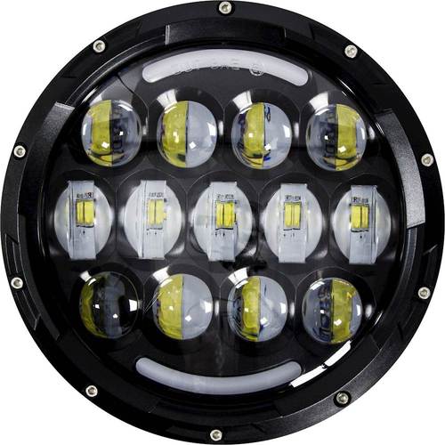 Heise - 7 13-LED Round Motorcycle Headlight with Partial Halo - Black was $199.99 now $149.99 (25.0% off)