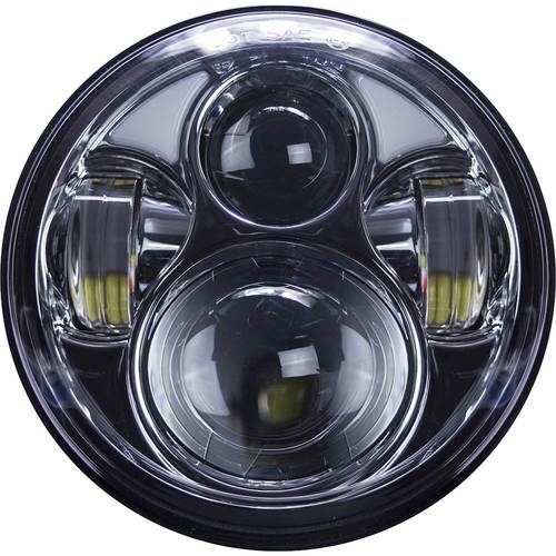 Heise - 5.6 8-LED Round Motorcycle Headlight with Partial Halo - Silver was $199.99 now $149.99 (25.0% off)