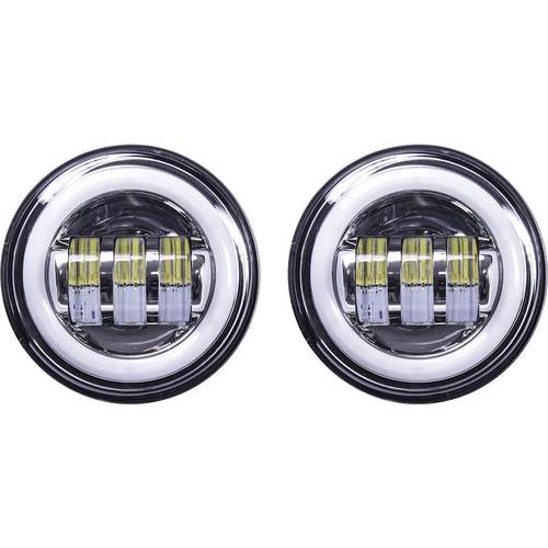 Heise - 4.5 6-LED Motorcycle Auxiliary Headlight with Halo (2-Pack) - Silver was $199.99 now $149.99 (25.0% off)