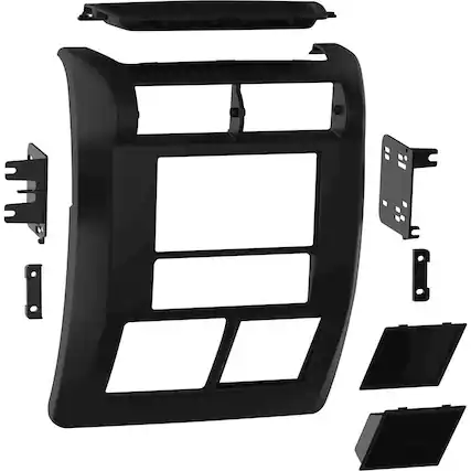 Angle. Metra - Dash Kit for Select 1997-2002 Jeep Wrangler DDIN - Black.