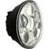 Angle. Heise - 5.6" 8-LED Round Motorcycle Headlight - Silver.