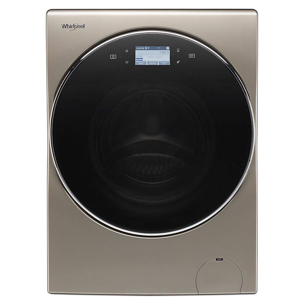 Front. Whirlpool - 2.8 Cu. Ft. High Efficiency Smart Front Load Washer and Electric Dryer Combo with Load & Go Plus Dispenser - Cashmere.