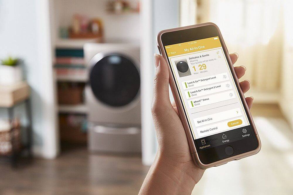 Alt View 18. Whirlpool - 2.8 Cu. Ft. High Efficiency Smart Front Load Washer and Electric Dryer Combo with Load & Go Plus Dispenser - Cashmere.