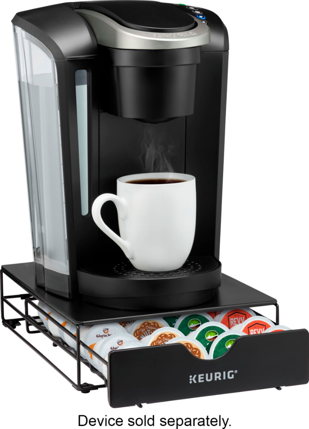 Keurig 24 K-Cup Coffee Pods Slim Non-Rolling Storage Drawer Black