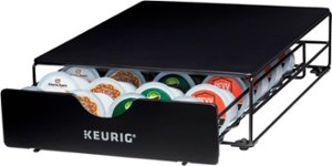 Keurig - 24 K-Cup Coffee Pods Slim Non-Rolling Storage Drawer - Black - Left_Zoom